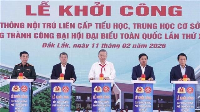Tổng Bí thư Tô Lâm dự khởi công trường phổ thông nội trú tại xã Ea Rốk (Đắk Lắk)