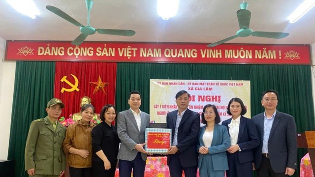 Lãnh đạo xã Gia Lâm thăm, chúc Tết các  cơ sở tôn giáo, tổ dân phố trên địa bàn