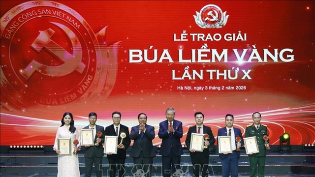 Tổng Bí thư Tô Lâm dự Lễ tuyên dương Bí thư Chi bộ xuất sắc và trao Giải Búa liềm Vàng lần thứ X