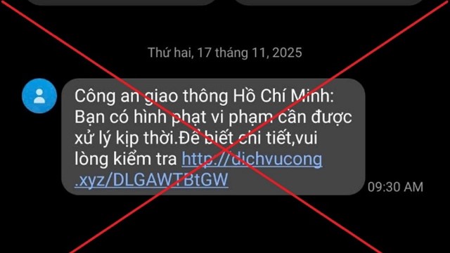Cảnh báo tin nhắn lừa đảo thông báo “phạt nguội” 