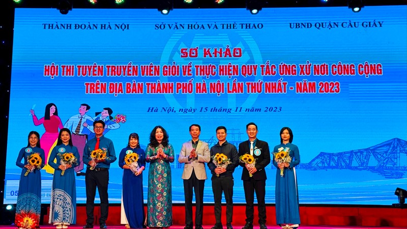 Hà Nội  sơ khảo Hội thi “Tuyên truyền viên giỏi tuyên truyền Quy tắc ứng xử nơi công cộng” năm 2023