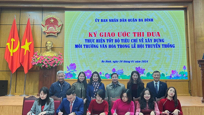 Quận Ba Đình thực hiện Bộ tiêu chí về xây dựng môi trường văn hóa trong lễ hội