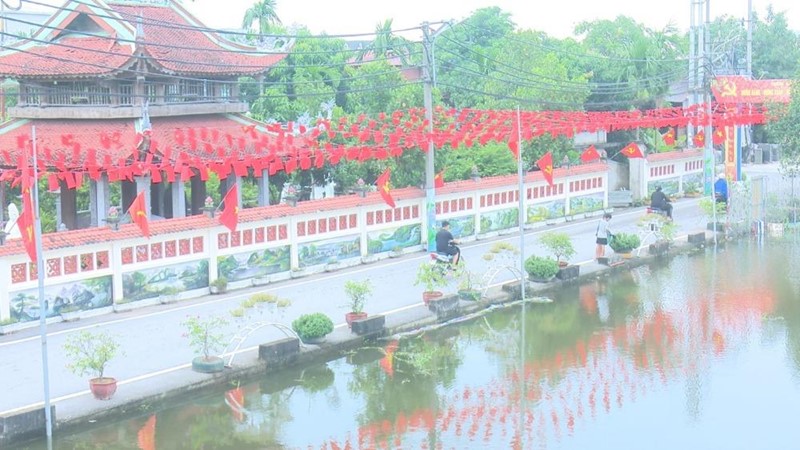 Hội LHPN xã Hoài Đức khánh thành công trình “Đoạn đường nở hoa bích hoạ”. 