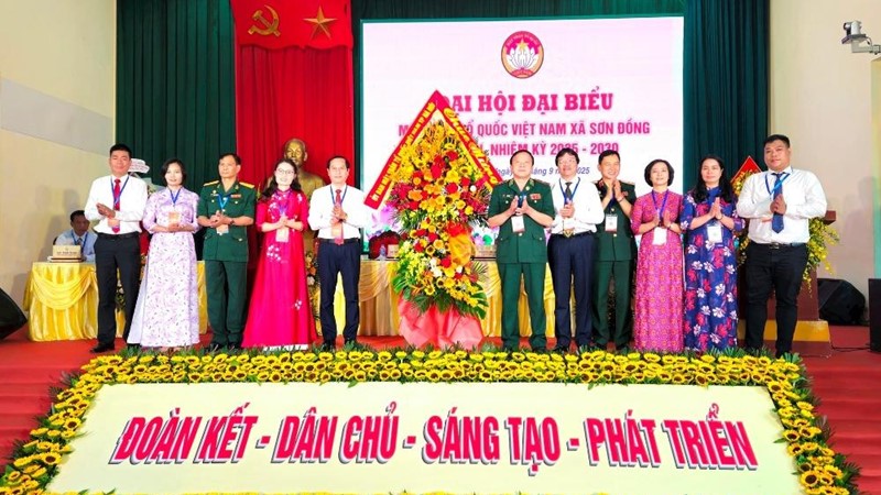 Tổ chức thành công Đại hội đại biểu Ủy ban MTTQ xã Sơn Đồng nhiệm kỳ 2025-2030