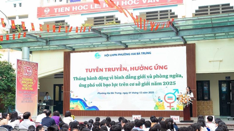 Hội LHPN phường Hai Bà Trưng tuyên truyền hưởng ứng tháng hành động vì bình đẳng giới 