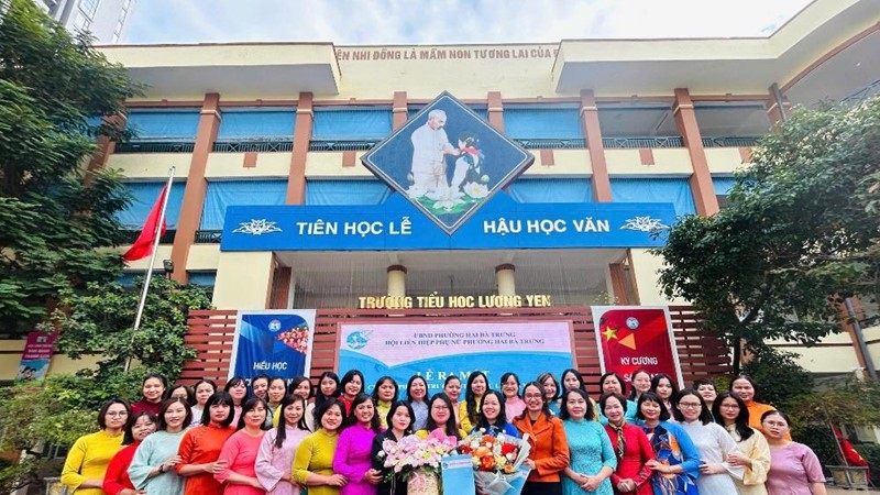 Phường Hai Bà Trưng thành lập Chi hội Phụ nữ trường Tiểu học Lương Yên