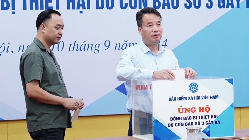BHXH Việt Nam phát động ủng hộ đồng bào bị thiệt hại do bão số 3 
