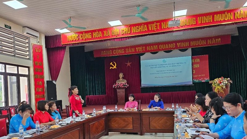 Hội LHPN xã Hồng Vân (mới) tổ chức vận hành thử nghiệm bộ máy