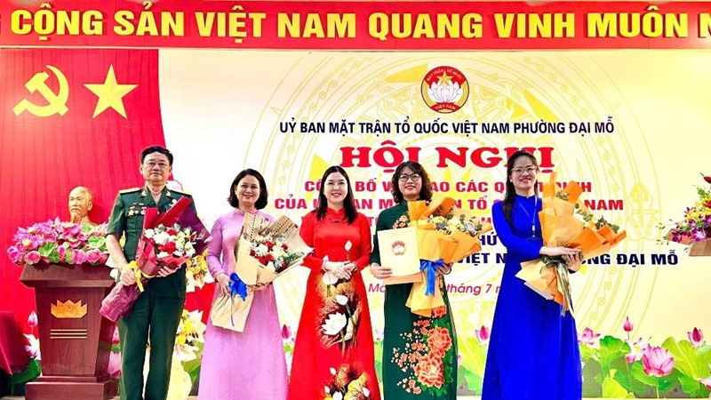 Đồng chí Lê Thị Bích Hà làm Chủ tịch Uỷ ban Mặt trận Tổ quốc Việt Nam phường Đại Mỗ