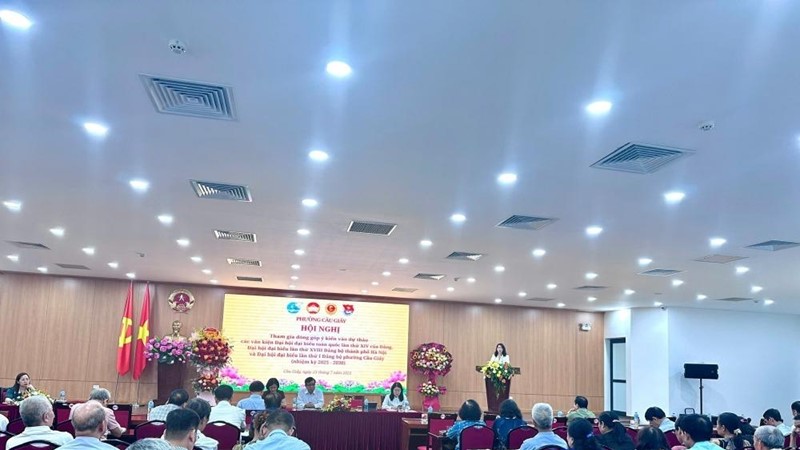 MTTQ phường Cầu Giấy góp ý vào dự thảo văn kiện Đại hội Đảng các cấp