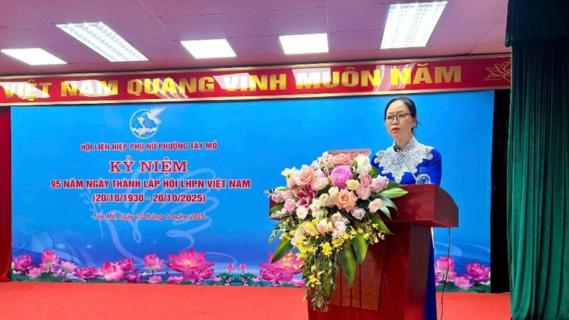 Hội LHPN phường Tây Mỗ kỷ niệm 95 năm ngày thành lập Hội LHPN Việt Nam