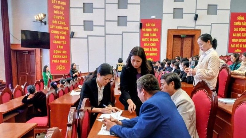 BHXH cơ sở Mê Linh triển khai chính sách hỗ trợ bảo hiểm cho hội viên nông dân