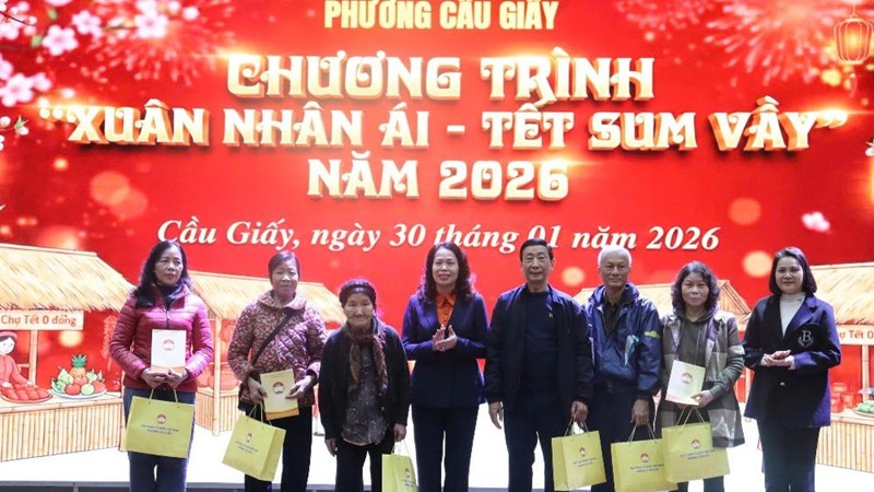 Phường Cầu Giấy tổ chức chương trình “Xuân Nhân Ái – Tết Sum Vầy năm 2026”