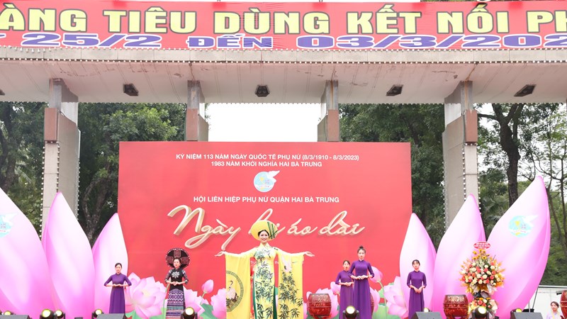 Hội LHPN Hai Bà Trưng tổ chức Ngày hội áo dài tôn vinh nét đẹp áo dài phụ nữ Việt Nam