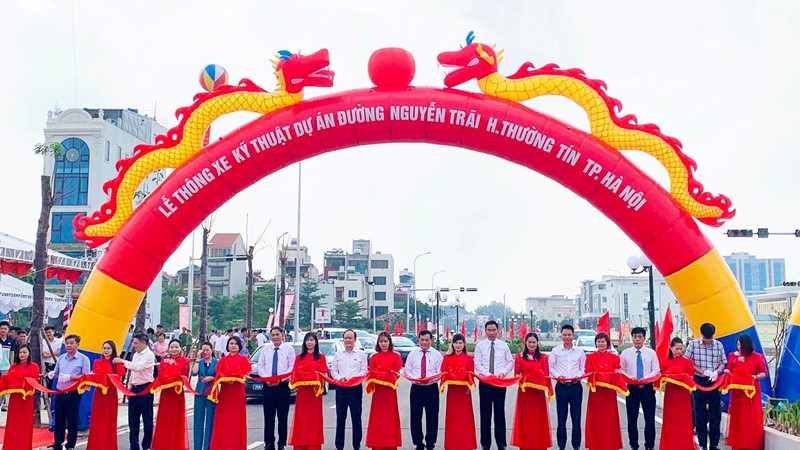Thông xe kỹ thuật dự án đường Nguyễn Trãi, huyện Thường Tín