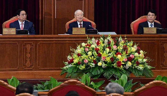Tổng bí thư Nguyễn Phú Trọng phát biểu khai mạc Hội nghị Trung ương 9