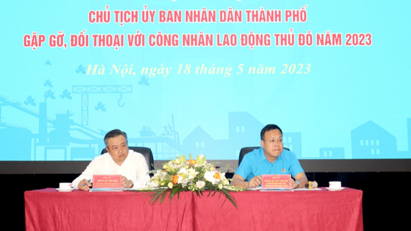Chủ tịch UBND TP Hà Nội  đối thoại với công nhân tại Khu công nghiệp 