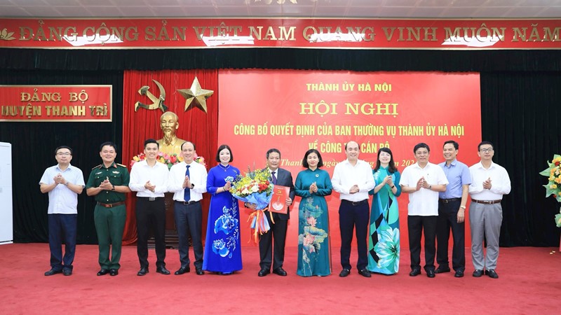 Chuẩn y đồng chí Nguyễn Tiến Cường giữ chức Bí thư Huyện ủy Thanh Trì