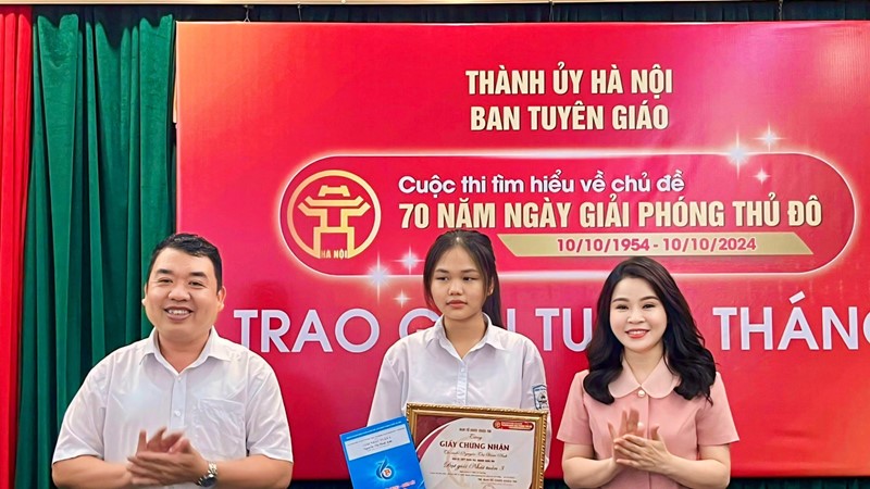 Thành đoàn Hà Nội trao giải Cuộc thi tìm hiểu về Chủ đề 70 năm Ngày Giải phóng Thủ đô 
