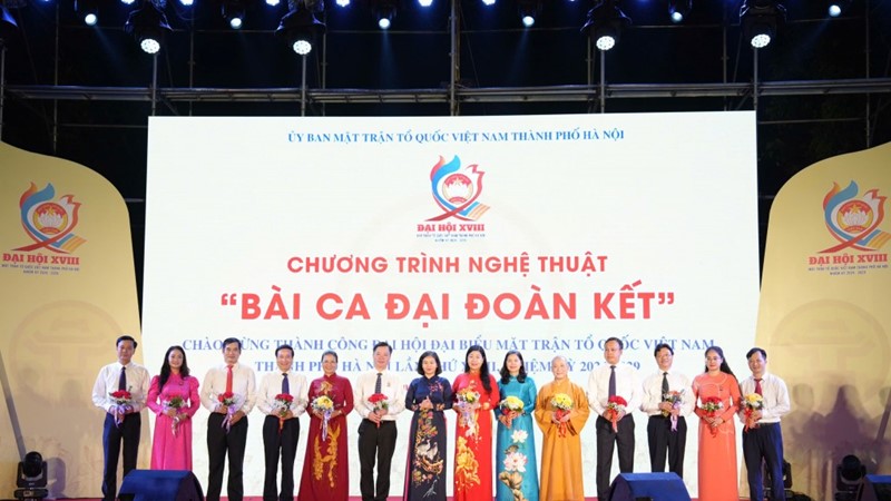 Chương trình nghệ thuật “Bài ca đại đoàn kết” chào mừng thành công Đại hội Đại biểu MTTQ Việt Nam TP Hà Nội