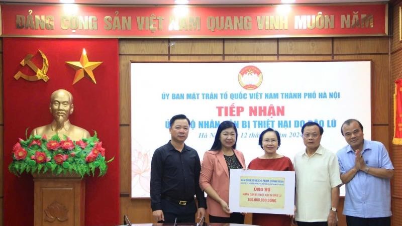 Quỹ cứu trợ TP Hà Nội tiếp nhận gần 45 tỷ đồng ủng hộ nhân dân các tỉnh bị thiệt hại do bão số 3