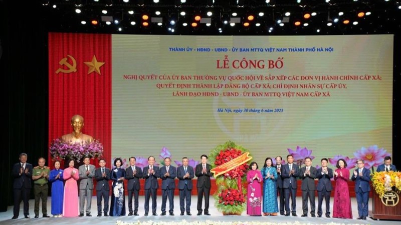 Chủ tịch nước Lương Cường dự Lễ công bố sắp xếp đơn vị hành chính tại Hà Nội