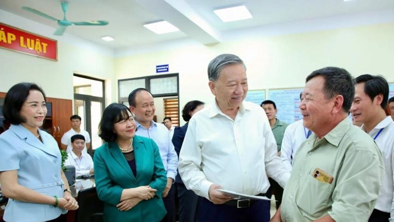 ​  Tổng Bí thư Tô Lâm thăm, kiểm tra hoạt động chính quyền địa phương hai cấp tại Hà Nội