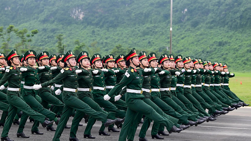 Cán bộ, chiến sĩ các lực lượng ngày đêm tập dượt cho lễ diễu binh, diễu hành vào dịp Quốc khánh 2/9