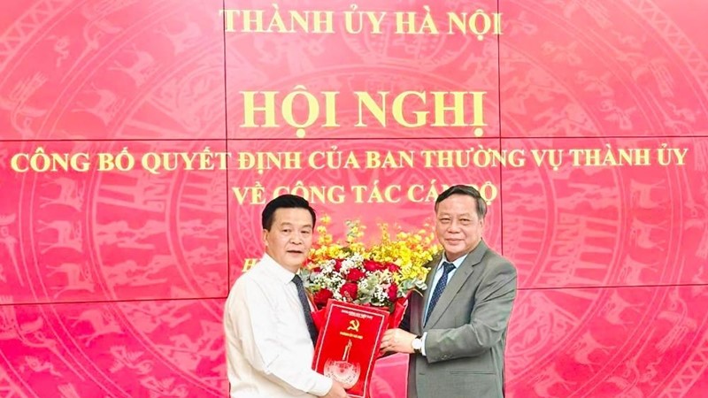Đồng chí Lê Trung Kiên được phân công làm Phó Trưởng ban Tổ chức Thành ủy Hà Nội