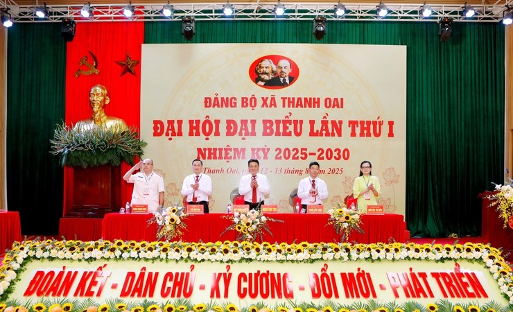 Xã Thanh Oai tiến hành phiên trù bị - Đại hội Đảng bộ xã lần thứ I, nhiệm kỳ 2025–2030