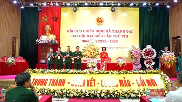 Đại hội đại biểu Hội Cựu chiến binh xã Thanh Oai lần thứ VIII, nhiệm kỳ 2025-2030 thành công tốt đẹp