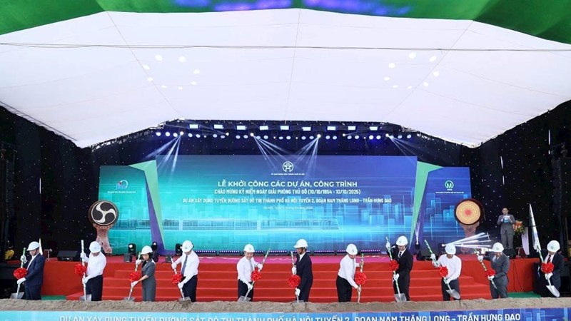 Hà Nội khởi công dự án đường sắt đô thị số 2, đoạn Nam Thăng Long – Trần Hưng Đạo