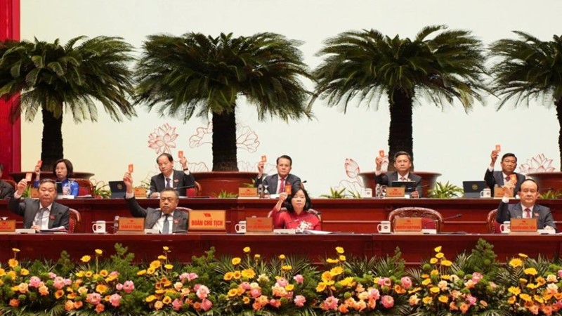 100% đại biểu biểu quyết thông qua số lượng Ủy viên Ban Chấp hành Đảng bộ thành phố Hà Nội khóa XVIII  ​