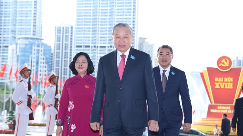 Tổng Bí thư Tô Lâm dự Đại hội đại biểu Đảng bộ Thành phố Hà Nội lần thứ XVIII