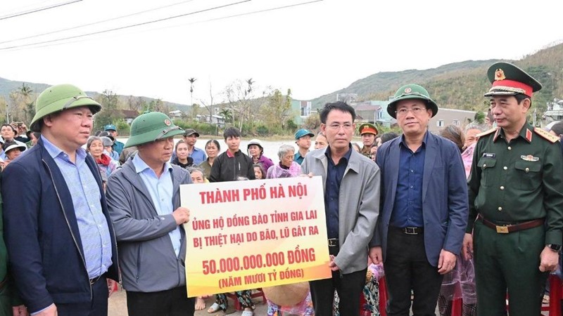 Hà Nội tiếp tục hỗ trợ tỉnh Gia Lai 200 tỷ đồng khắc phục hậu quả mưa lũ