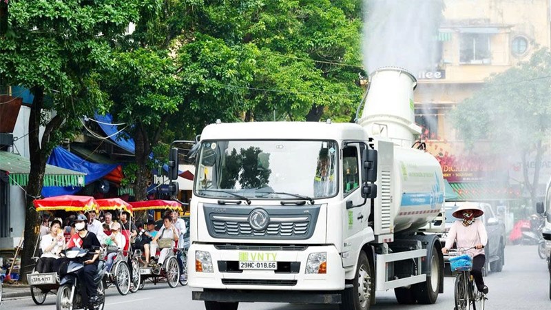​  Hà Nội sẽ thí điểm công nghệ phun sương giảm bụi tại khu dân cư