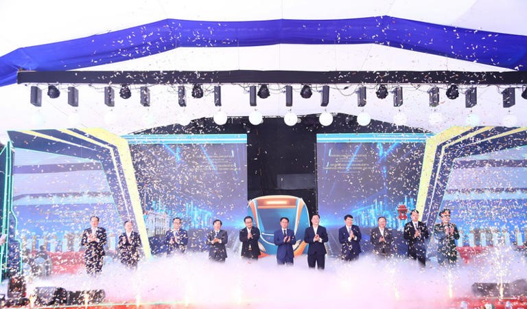 Hà Nội: Khởi công tuyến đường sắt đô thị số 5 Văn Cao - Hoà Lạc