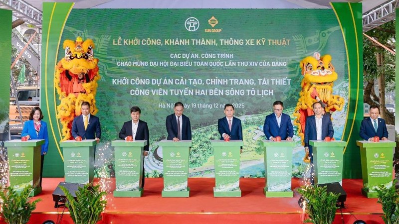 Hà Nội: Khởi công Dự án Cải tạo, chỉnh trang, tái thiết công viên tuyến hai bên sông Tô Lịch