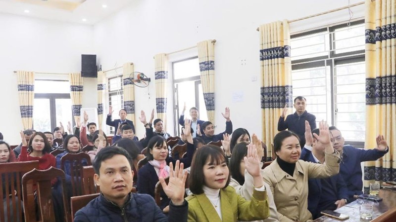 Xã Trần Phú lấy ý kiến cử tri nơi công tác đối với người ứng cử đại biểu HĐND các cấp nhiệm kỳ 2026 - 2031