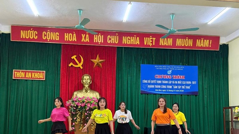 Hội LHPN xã Dân Hòa thành lập Câu lạc bộ Văn hóa – Văn nghệ – Thể dục Thể thao Chi hội Phụ nữ thôn An Khoái