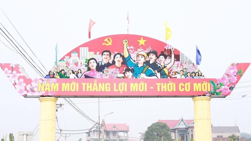 Xã đảo Minh Châu rực rỡ cờ hoa chào mừng Đại hội Đảng toàn quốc lần thứ XIV