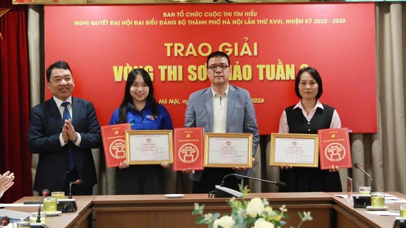 Đảng bộ phường Cầu Giấy có số lượng người tham gia dự thi nhiều nhất