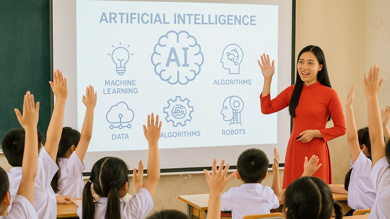 Hướng dẫn triển khai thí điểm nội dung giáo dục trí tuệ nhân tạo  trong giáo dục phổ thông