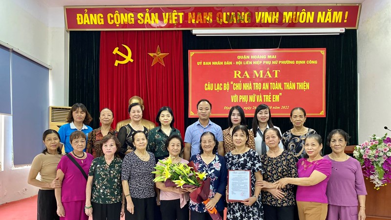 Ra mắt CLB “Chủ nhà trọ an toàn, thân thiện với phụ nữ và trẻ em” phường Định Công