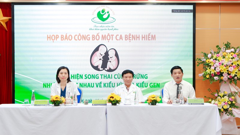 BV Phụ Sản Hà Nội: Công bố ca song thai cùng trứng khác kiểu gen, giới tính cực hiếm trên thế giới