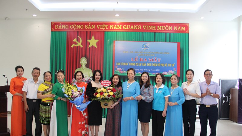Ra mắt Ban tự quản Chung cư an toàn, thân thiện với phụ nữ và trẻ em phường Mai Động