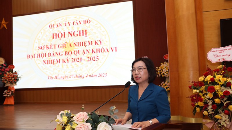 Đảng bộ quận Tây Hồ: Hoàn thành sớm nhiều chỉ tiêu trong Nghị quyết Đại hội Đảng bộ lần thứ VI
