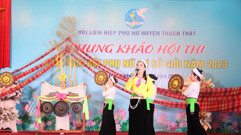 Chung khảo Hội thi Chủ tịch phụ nữ cơ sở giỏi huyện Thạch Thất