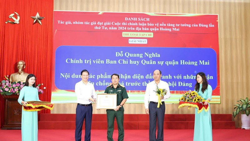 Cán bộ, người dân Quận Hoàng Mai tích cực tham gia cuộc thi chính luận 2024