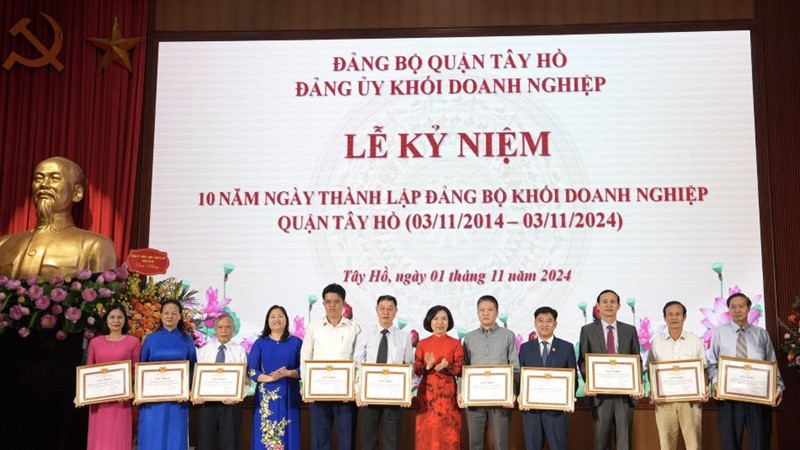 Đảng ủy Khối doanh nghiệp quận Tây Hồ: Đóng góp nguồn lực cho sự phát triển của Thủ đô